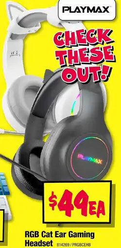 JB Hi-Fi RGB Cat Ear Gaming Headset offer