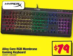 JB Hi-Fi Alloy Core RGB Membrane Gaming Keyboard offer