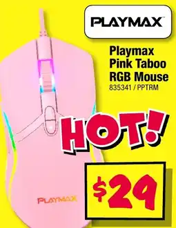 JB Hi-Fi Playmax Pink Taboo RGB Mouse offer