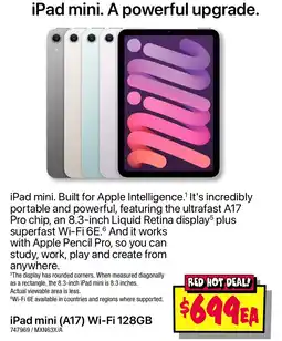 JB Hi-Fi iPad mini A17 offer