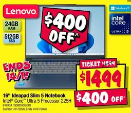 JB Hi-Fi Lenovo Ideapad Slim 5 Notebook offer