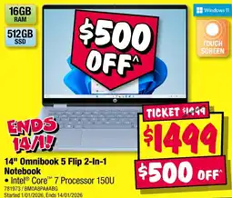 JB Hi-Fi Omnibook 5 Flip 2-In-1 Notebook offer