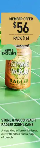 Dan Murphy's Stone & wood peach radler cans offer
