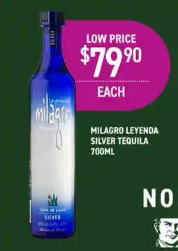 Dan Murphy's Milagro leyenda silver tequila offer