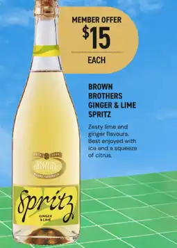 Dan Murphy's Brown brothers ginger & lime spritz offer