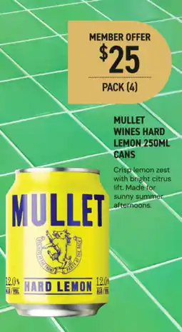 Dan Murphy's Mullet wines hard lemon cans offer