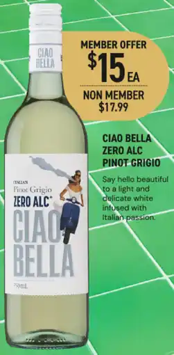 Dan Murphy's Ciao bella zero Alc offer
