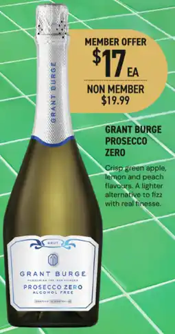 Dan Murphy's Grant Burge prosecco zero offer