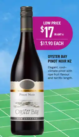 Dan Murphy's Oyster bay pinot noir nz offer
