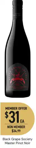 Dan Murphy's Black Grape Society Master Pinot Noir offer