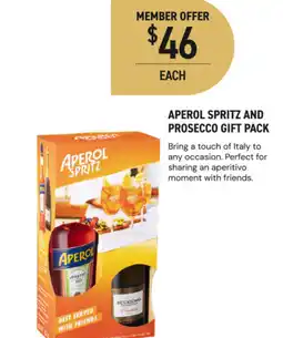 Dan Murphy's Aperol spritz and prosecco gift pack offer