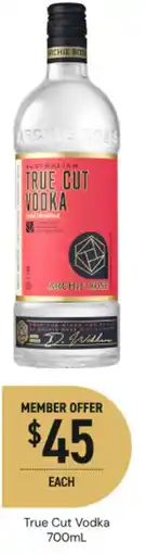 Dan Murphy's True cut vodka offer