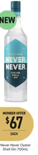Dan Murphy's Never Never Oyster Shell Gin offer