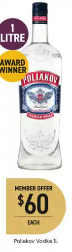 Dan Murphy's Poliakov vodka offer