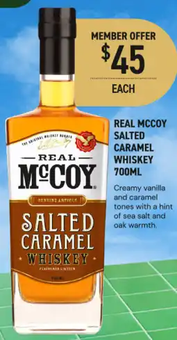Dan Murphy's Real mccoy salted caramel whiskey offer