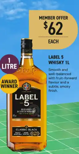 Dan Murphy's Label 5 whisky offer