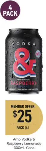 Dan Murphy's Amp Vodka & Raspberry Lemonade offer