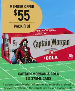 Dan Murphy's Captain morgan & cola offer