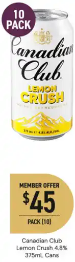 Dan Murphy's Canadian Club Lemon Crush offer