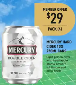 Dan Murphy's Mercury hard double cider offer