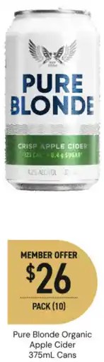 Dan Murphy's Pure Blonde Organic offer