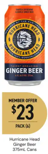 Dan Murphy's Hurricane Head Ginger Beer offer