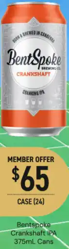 Dan Murphy's Bentspoke crankshaft ipa offer