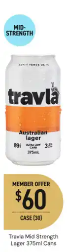 Dan Murphy's Travla Mid Strength Lager offer