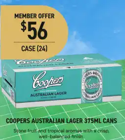 Dan Murphy's Coopers australian lager offer