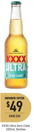 Dan Murphy's Xxxx ultra zero carb offer