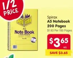 Spar A5 Notebook offer