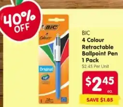 Spar 4 colour retractable ballpoint pen offer