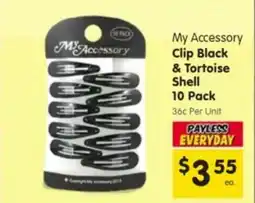 Spar My accessory clip black & tortoise shell offer
