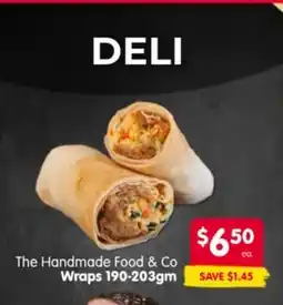 Spar The handmade food & co wraps offer