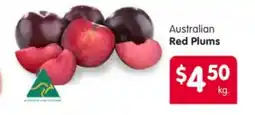 Spar Australian red plums offer