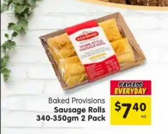 Spar Baked provisions sausage rolls offer