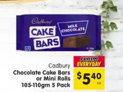 Spar Cadbury chocolate cake bars or mini rolls offer