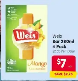 Spar Weis bar offer