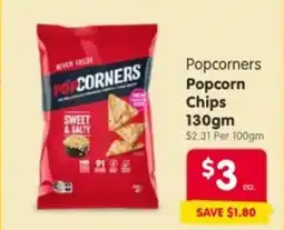 Spar Popcorners popcorn chips offer