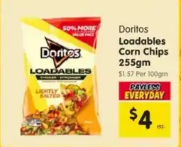 Spar Doritos loadables corn chips offer