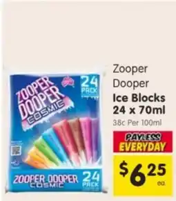 Spar Zooper dooper ice blocks offer