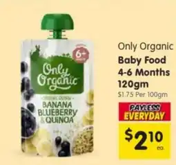 Spar Only organic baby food offer