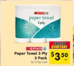 Spar Paper towel 3 ply offer