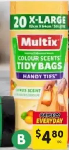 Spar Kitchen tidy bags colour scents offer