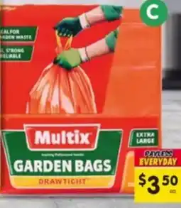 Spar drawtight garden garbage bags offer