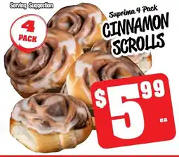 Farmer Jack's Suprima cinnamon scrolls offer