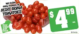 Farmer Jack's Mini roma tomatoes offer