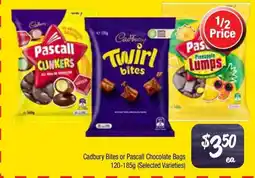 Farmer Jack's Cadbury bites or pascall chocolate bags offer