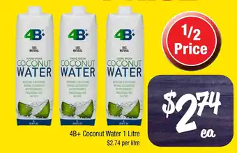 Farmer Jack's 4b+ coconut water offer