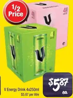 Farmer Jack's V energy drink offer